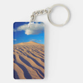 Zandduinen en wolken sleutelhanger (achterkant)