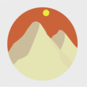 Zandduinen in de zomer sticker (Voorkant)