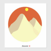 Zandduinen in de zomer sticker (Vel)