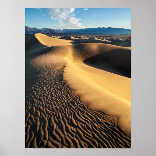 Zandduinen in Death Valley, CA Poster (Voorkant)