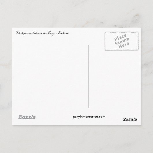  zandduinen in Gary IN Briefkaart (Achterkant)