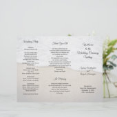 Zandduinen Kustthema Huwelijksprogramma (Staand voorkant)