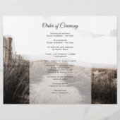 Zandduinen Kustthema Huwelijksprogramma (Achterkant)