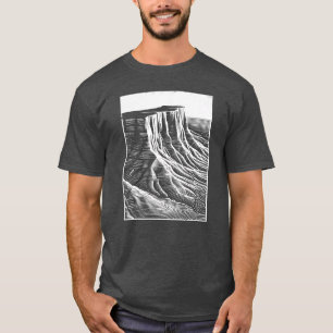 Zandduinen Lijntekening Woestijn T-shirt