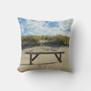 Zandduinen met houten hek kussen