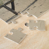 Zandduinen met houten hek legpuzzel (Zijkant)