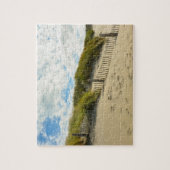 Zandduinen met houten hek legpuzzel (Verticaal)