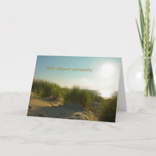 Zandduinen met zon -  Met diep medeleven Kaart