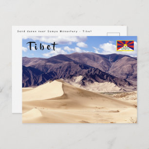 Zandduinen nabij het klooster Samye - Tibet Briefkaart