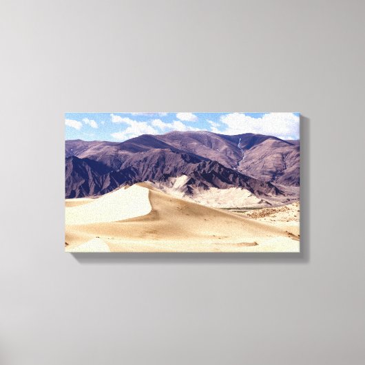 Zandduinen nabij het klooster Samye - Tibet Canvas Afdruk (Voorkant)