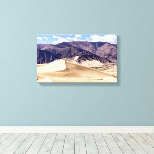 Zandduinen nabij het klooster Samye - Tibet Canvas Afdruk (Insitu (Houten vloer))