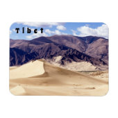 Zandduinen nabij het klooster Samye - Tibet Magneet (Horizontaal)