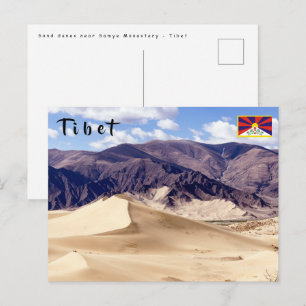 Zandduinen nabij het Samye-klooster - Tibet Briefkaart