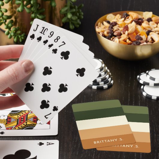 Zandduinen & Olijfgaarden Aangepaste Gestreepte Pokerkaarten (Insitu)