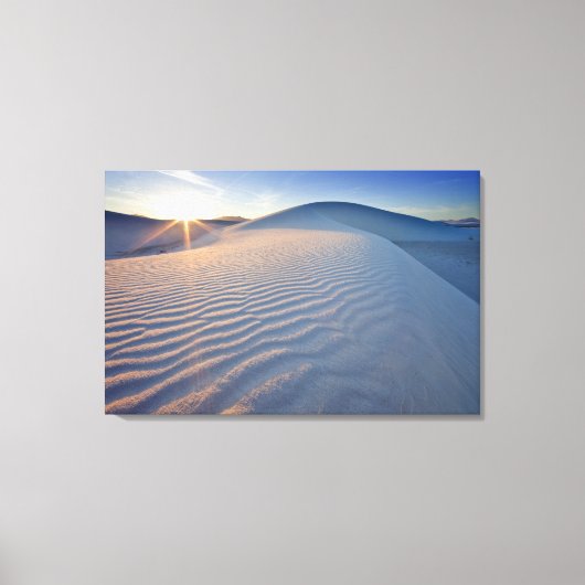 Zandduinen op White Sands National Monument in 5 Canvas Afdruk (Voorkant)