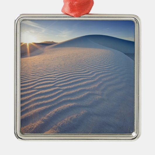 Zandduinen op White Sands National Monument in 5 Metalen Ornament (Voorkant)