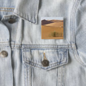 Zandduinen, Saharawoestijn, Marokko Vierkante Button 5,1 Cm (In situ)
