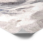 Zandduinen Strand Oceaan Waterverf Kunst Schildere Poster (Hoek)