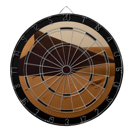 Zandduinen woestijnlandschap dartbord (Voorkant)