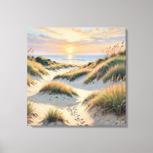 Zandduinvoetafdrukken Canvas Afdruk (Voorkant)