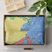 Zandemmer en schop strandmozaïek zien er schattig tissuepapier (Geschenk)