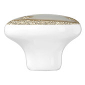 Zandendollar op een goudzand op de zee keramische knop (Zijkant)