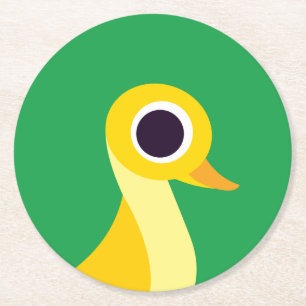 Zander de Duck Ronde Kartonnen Onderzetter