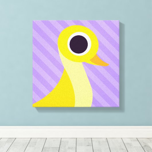 Zander de Eend Canvas Afdruk (Insitu (Houten vloer))