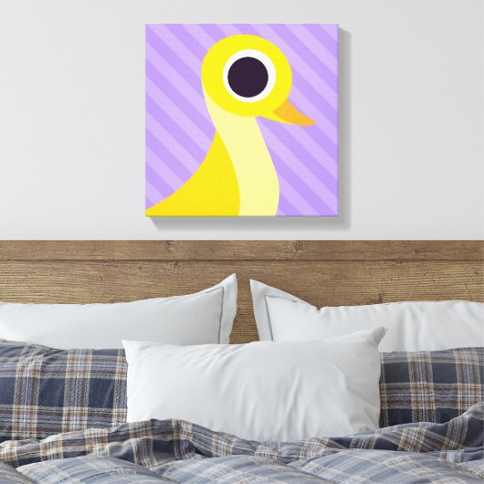 Zander de Eend Canvas Afdruk (Insitu (Slaapkamer))