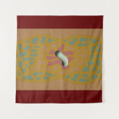 Zandgekleurde gepatenteerde kunst wandkleed (Voorkant (horizontaal))