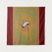 Zandgekleurde gepatenteerde kunst wandkleed (Voorkant)