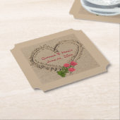 Zandhart en Rozen Onderzetter (Gekanteld)