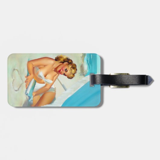 Zandhart omhoog bagagelabel (Achterkant horizontaal)