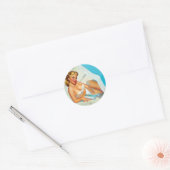 Zandhart omhoog ronde sticker (Envelop)