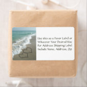 Zandharten op het strand Favor of Mailing Label (Insitu)