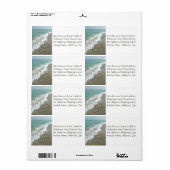 Zandharten op het strand Favor of Mailing Label (Full Sheet)