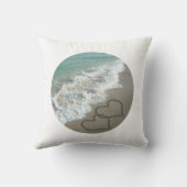 Zandharten op het strand kussen (Achterkant)