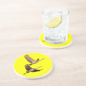 zandheuvel in vlucht zandsteen onderzetter (Zijkant)