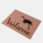 Zandheuvel Silhouet op een roze zonnehemel Deurmat (Schuin)