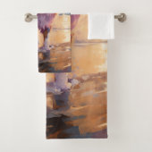 Zandige Australische Herder Hond op Strand Zonsond Bad Handdoek (Insitu)