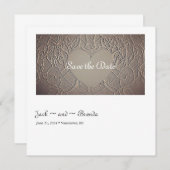 Zandige roos met hart save the date (Voorkant / Achterkant)