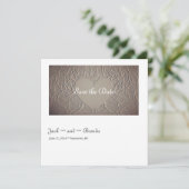 Zandige roos met hart save the date (Staand voorkant)