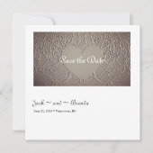 Zandige roos met hart save the date (Voorkant)