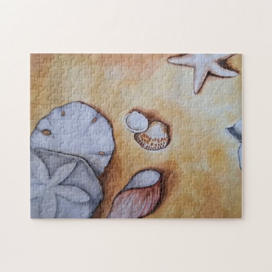 Zandige Schelpen Legpuzzel (Horizontaal)