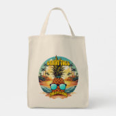 Zandige tenen met ananas bros tote bag (Achterkant)