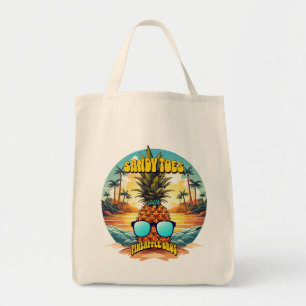 Zandige tenen met ananas bros tote bag