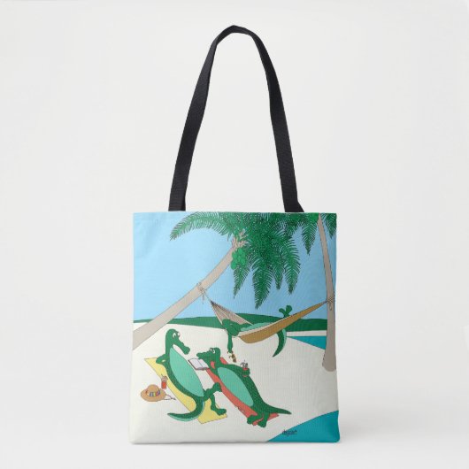 Zandige Tenen Strandtas Tote Bag (Voorkant)