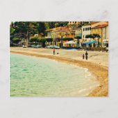 zandige zeeen en bomen briefkaart (Voorkant)