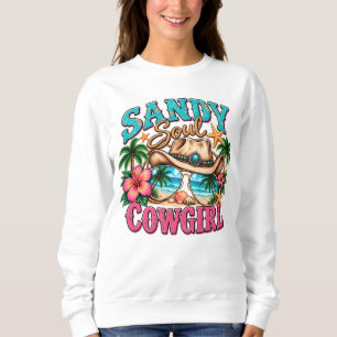 Zandige Ziel Cowgirl Westerse Strandhoed Ontwerp Trui