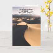 Zandjes van tijd over de heuvel kaart (Gele Bloem)